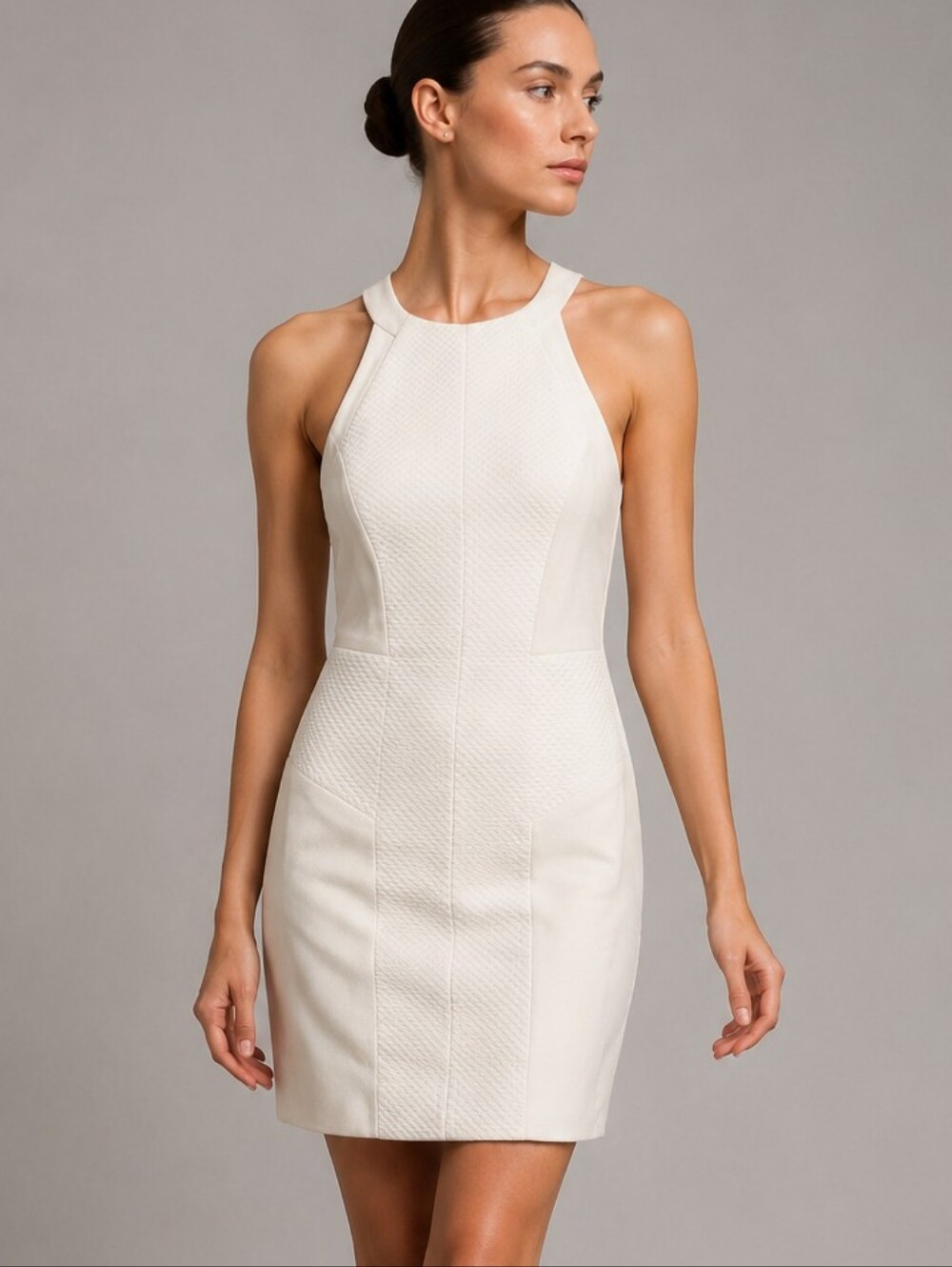 Rag & Bone Camden Ivory Textured Halter Mini Dress – Size 2